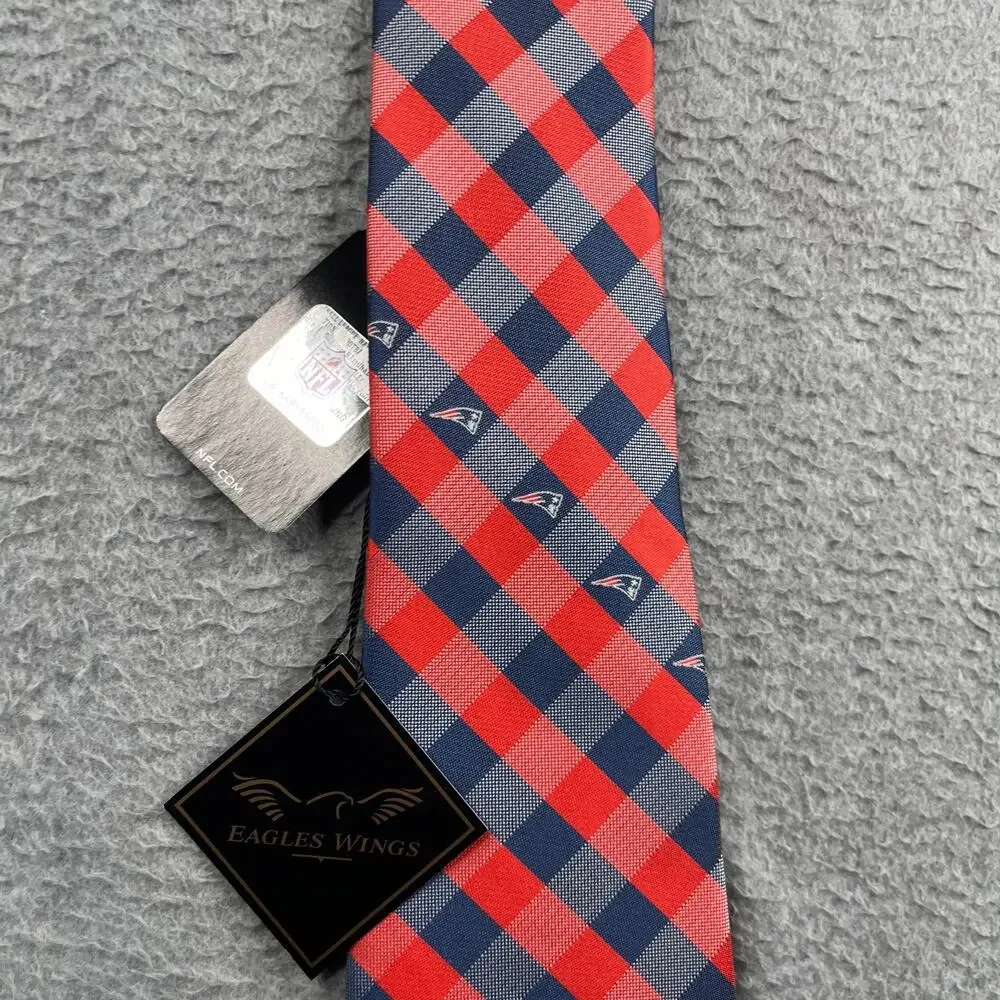 New England Patriots Necktie NFL Polyester NEW NWT Eagles Wings Blue Red